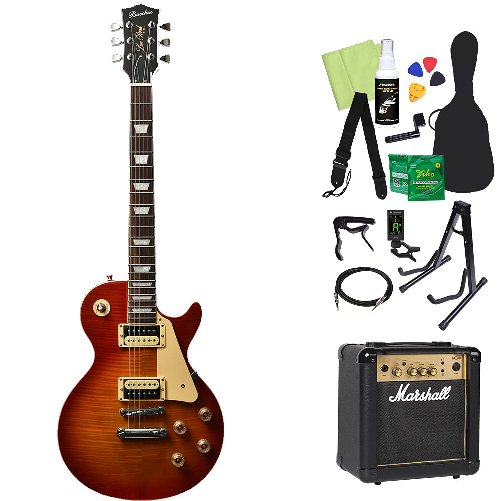 Amazon | Bacchus BLP-FMH/R CS エレキギター初心者14点セット【MG10